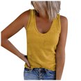 thumbnail image 1 of Womens Solid Tank Tops Sleeveless U-Neck Base Shirt Summer Casual Workout Tees, 1 of 10