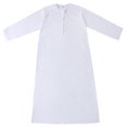 thumbnail image 2 of RXIRUCGD Men's Muslim Robe Arab Middle Robe Long Style Long Sleeve Neck Pocket Long Shirt Fashion Casual Robe, White, Size: L, 2 of 9