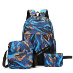 Sac à dos pour les enfants 3 Ensemble de sac à dos en pièces, Sac à déjeuner, Sac sac à épaule en dos CaseLaptop Sac à dos