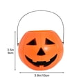 thumbnail image 3 of Lksixu Halloween Decorations Pumpkin Candy Bucket Plastic Pumpkin Bucket Portable Pumpkin Pail With Handle Reusable Cute Halloween Candy Bucket For Party Halloween Pumpkin Bucket for Party, 3 of 5