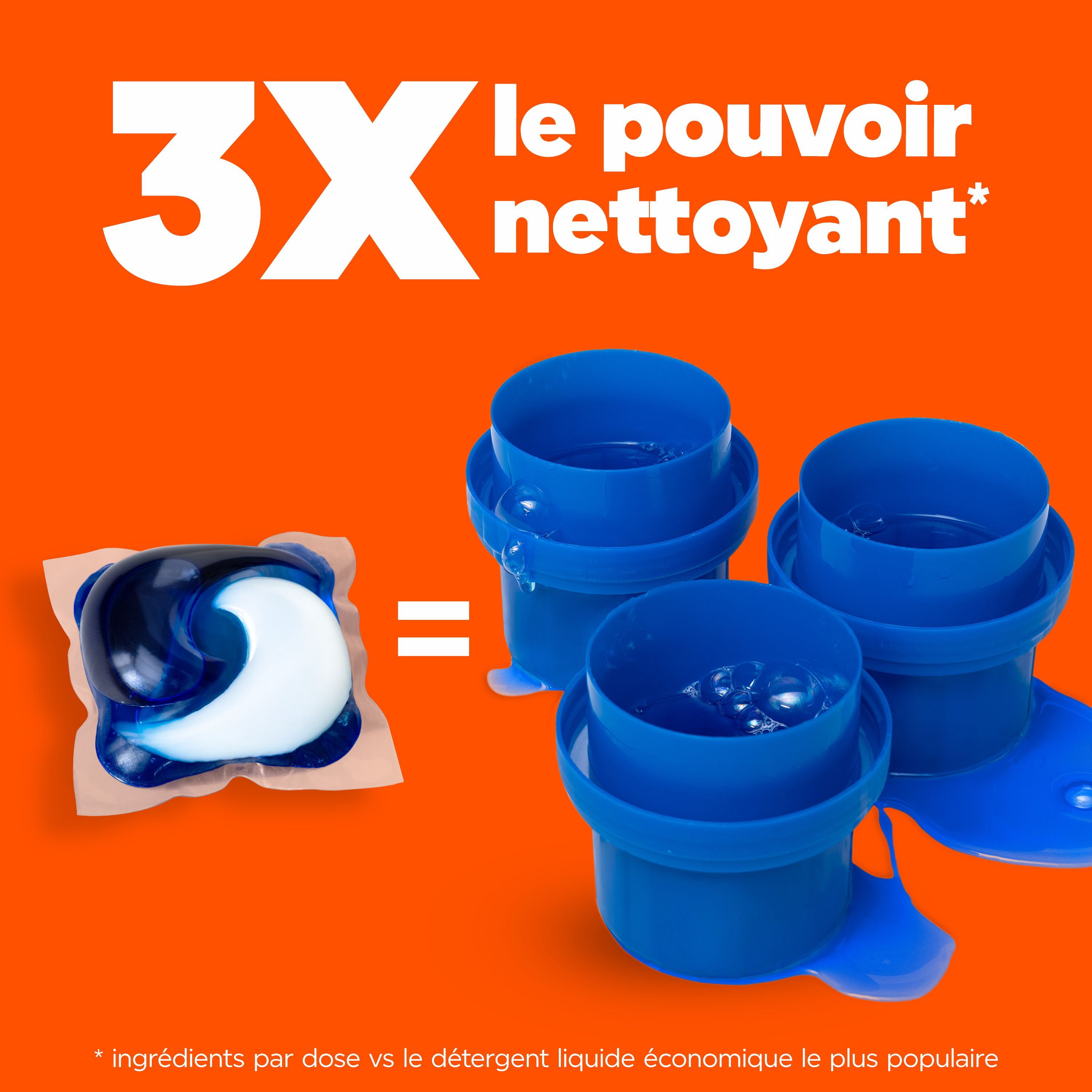 Tide Capsules de Détergent à Lessive, Parfum Prairie Fleurie, 3 en 1 Détachant, Éliminateur d'Odeurs, Protecteur des Couleurs, Capsules de Savon à Lessive Concentré, 16 Unités