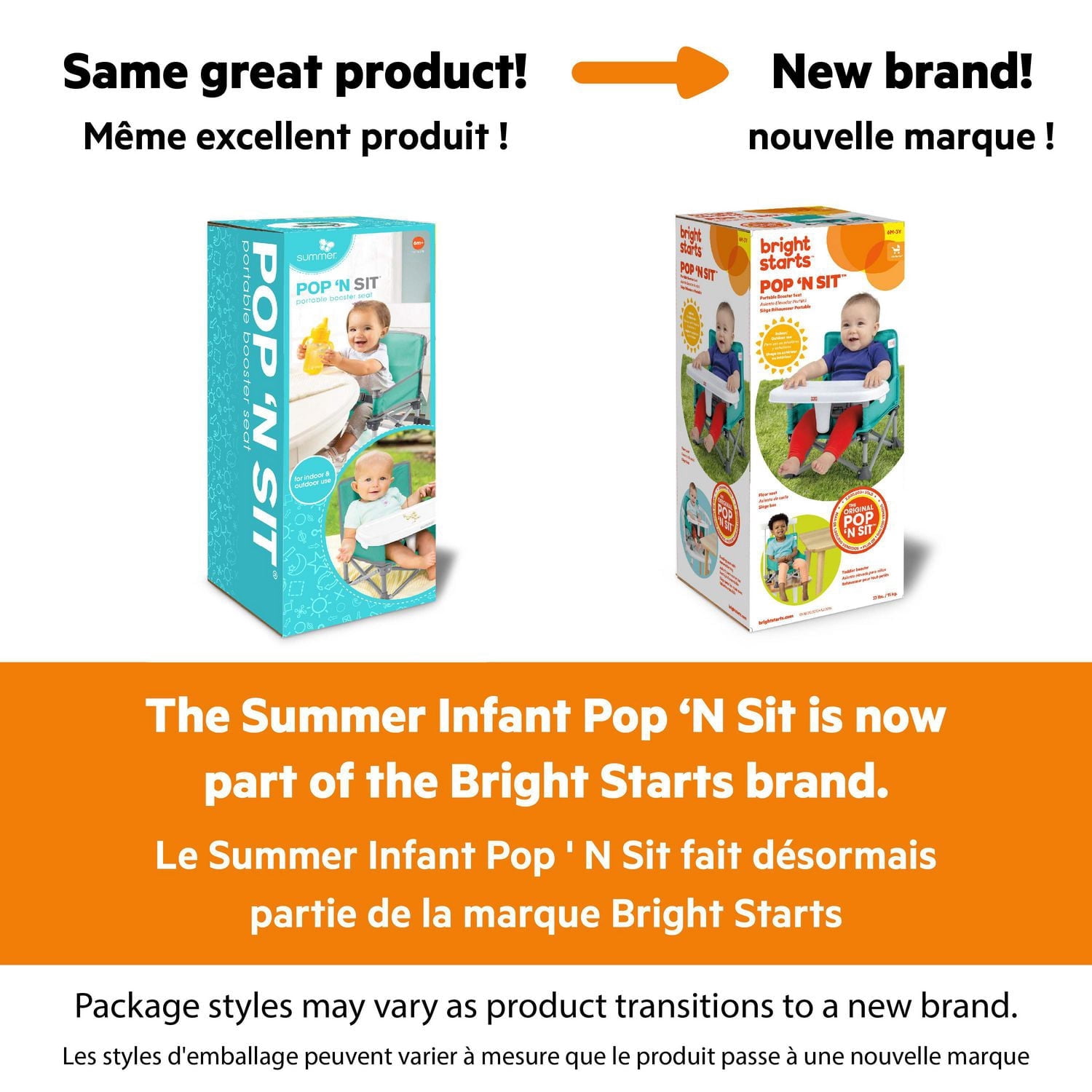 Bright Starts POP 'N Sit Portable Booster Seat