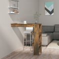 thumbnail image 1 of vidaXL Wall Bar Table Smoked Oak 102x45x103.5 cm Engineered Wood, 1 of 5