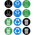 thumbnail image 1 of KAKOWELY 12Pcs Recycle Sticker Trash Bin Label Garbage Sorting Stickers Bins Recycling Decals,3.94X"X3.94"X0.2", 1 of 5