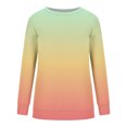 thumbnail image 2 of 2023 Chandail de Mode pour Femmes Rabais de 50 % Liquidation Col Rond Mode Décontracté Manches Longues Chandail Imprimé Hauts Blouse, 2 of 3