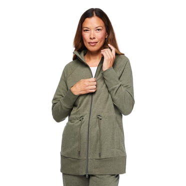 Manteau athléchic long zippé sur la longueur Iyla pour femmes