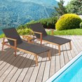 thumbnail image 1 of Gymax Ensemble de 3 Chaises Longues d'Extérieur pour Patio/jardin avec Table d'Appoint Dossier Réglable, 1 of 10