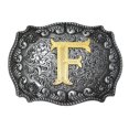 thumbnail image 3 of fastboy Western Cowboy Golden Initial Letter A-Z Belt Metal Buckle Accessory Men's letter F 1Set, 3 of 6
