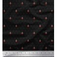thumbnail image 1 of Soimoi Poly Georgette Fabric Artistic Flower & Dots Decor Fabric Printed Yard 42 Inch Wide, 1 of 3