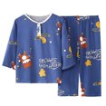 thumbnail image 2 of Tenue d'Intérieur d'Été à Manches Courtes Imprimée pour Garçons et Filles, 2 of 5