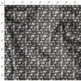 thumbnail image 4 of Soimoi Gray Cotton Cambric Fabric Bear & Rabbit Animal Printed Craft Fabric by the Yard 42 Inch Wide, 4 of 6