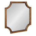 thumbnail image 2 of Kate And Laurel Hogan Scalloped Square Mirror, 24 x 24, Rustic Brown, Decorative Modern Farmhouse Wall Mirror for Display with Unique Shape and Large Size, 2 of 15