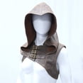thumbnail image 1 of Teissuly Beanies Hats Medieval Retro Buckle Shoulder Guards Leather Stage Performance Suit Shoulder Guards Hat, 1 of 3