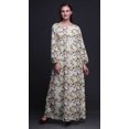 thumbnail image 4 of Bimba Robe Maxi à Manches Longues pour Femmes en Poly Georgette Imprimée Aquarelle Arbre et Merle d'Amérique, Taille Élastique - XX-Grand, 4 of 5