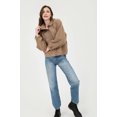 thumbnail image 4 of Blu Pepper Women's Mocha Snap Button Faux Fur Fleece Jacket, 4 of 5