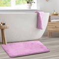 thumbnail image 1 of 1 Large Clara Clark Bath Mat Bathroom Rug - Absorbent Memory Foam Bath Rugs - Non-Slip, Cozy Velvet Feel Microfiber Bathrug, Plush Shower, Toilet- Floor Bathmats Carpet - Lavender Dream - 20"x32", 1 of 6