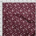 thumbnail image 4 of oneOone Georgette Viscose Maroon Fabric Florals Craft Projects Decor Fabric Printed By The Yard 42 Inch Wide, 4 of 4