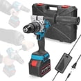 thumbnail image 1 of Graflsoa Perceuse Sans Fil 21V avec Couple de 80 Nm, 20 Réglages Réglables, Rotation Avant/arrière, Lumière LED et Poignée Latérale - Idéale pour la Maison et un Usage Professionnel, Comprend 1 Batterie et un Chargeur, US, 1 of 7