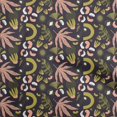 thumbnail image 1 of oneOone Velvet Orange Fabric Tropical Abstract Craft Projects Decor Fabric Printed by The Yard 58 Inch Wide, 1 of 4