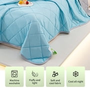 Jubipavy Cool Feeling Silk Fiber Summer Comforter Summer Cooler Gift Comforter Conditioner Comforter Solid Color