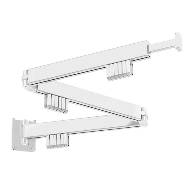 maskred Retractable Drying Rack For Easy Installation Space Saver Tri-folding Gives white Triple fold