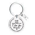 thumbnail image 4 of Creative DIY To My Son Stainless Steel Last Name 26 Letter Keychain 2.5x2.5cm, 4 of 8