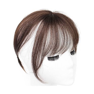 RKSTN Wigs Human Hair High Temperature Wire Extension Natural Black Wig Female Bangs Hair Piece Glueless Wigs