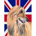 thumbnail image 1 of Afghan Hound With English Union Jack British Flag Flag Garden Size, 1 of 1