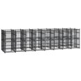 thumbnail image 1 of vidaXL Chenil Extérieur pour Chien en Acier 14,75 M2, 1 of 5