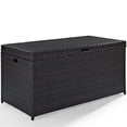 thumbnail image 1 of Crosley Furniture Palm Harbor Wicker / Rattan Patio Deck Box in Brown, 1 of 8