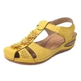 thumbnail image 2 of LSLJS Chaussures Compensées pour Femmes, Sandales Confortables à Fleurs Ajourées à Bout Rond pour Femmes Dames Fille, Chaussures à Semelle Souple, 2 of 4