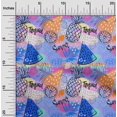 thumbnail image 2 of oneOone Cotton Silk Blue Fabric Tropical Fruits Craft Projects Decor Fabric Printed By The Yard 42 Inch Wide, 2 of 4