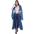 thumbnail image 2 of Moomaya Cardigan Long en Georgette Imprimée pour Femmes, Vêtements de Plage, Cache-Maillot, 2 of 5