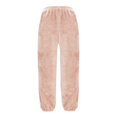thumbnail image 5 of Womens Fleece Winter Warm Pants Elastic Solid Color Drawstring Thicken Sweatpants Casual Baggy Lounge Trousers, 5 of 5
