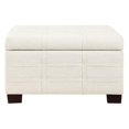 thumbnail image 3 of Detour Strap Square Storage Ottoman in Linen White Fabric, 3 of 8