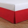 thumbnail image 1 of Alive Pixels Jupe de Lit Rouge Uni 100 pour Cent Coton Jupe de Lit 1 Mcx avec Jupe de Lit de 15 Pouces 200 Fils (Double, Rouge), 1 of 4