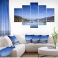 thumbnail image 1 of Boats in Pokhara Lake - Modern Seashore Canvas Wall Art, 1 of 3