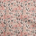 thumbnail image 1 of oneOone Velvet Peach Fabric Florals Craft Projects Decor Fabric Printed By The Yard 58 Inch Wide, 1 of 4