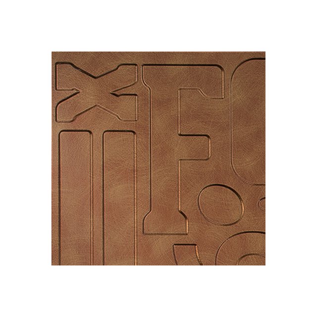 Fasade Alphabet Antique Bronze Wall Panel Sample 12" x 12"