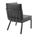 thumbnail image 4 of Modway Chaise d'Angle de Patio Extérieur en Aluminium, Gris/charbon, 4 of 6