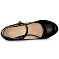 thumbnail image 4 of BLISSFUL STEP Women's Platform Ankle Strap Stiletto High Heel Pumps Black US 9, 4 of 5