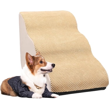 Escaliers pour Petits Chiens, Rampe Portative à 3 Niveaux pour Chiens pour Lits Hauts Ou Canapé, Échelle pour Chiot en Mousse Souple