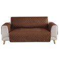 thumbnail image 2 of 2024 75”x77” Sofa Cover Water Resistant Couch Cover with Elastic Straps Furniture Protector for Pets Kids Children Dog Cat  Dark Brown, 2 of 8