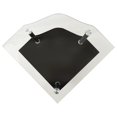 thumbnail image 2 of vidaXL 2-Tier Side Table Transparent & Black 38x38x50cm Tempered Glass, 2 of 5