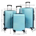 thumbnail image 4 of 3-Piece ABS Hard Shell Luggage Set - 20″/24″/28″ Ice Blue Suitcases with Spinner Wheels, Scratch-Resistant, TSA Lock, Nesting Design, 4 of 4