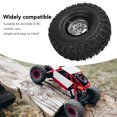 thumbnail image 4 of 4pcs RC Crawler Wheels Hub and Tires Set, Anti Scratch Plastic Aluminum Alloy Wheel Rim Kit for RC Car 120x46mm, 4 of 7
