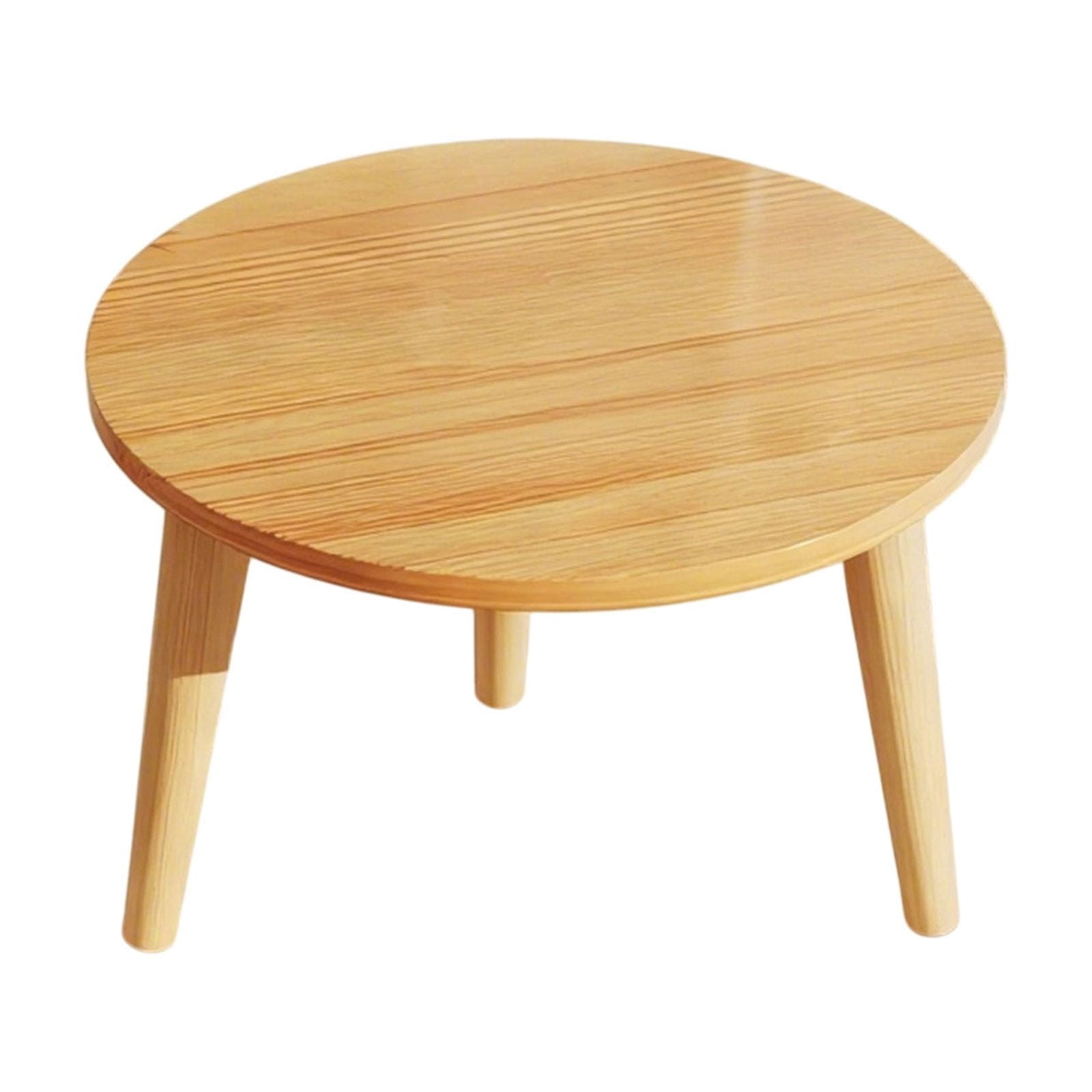 mtvxesu Round Wooden Coffee Table Small Side Table for Living Room