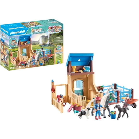 Playmobil Horses of Waterfall Amélia & Whisper avec box de chevaux 71353