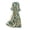 Green, variant on Meichang Cotton Linen Dresses for Women Trendy Button Up Boho Dress Tunic Pleated Floral Printed Lapel Sundress Lounge Half Sleeves Elastic Waist Dress For Beach Holiday
