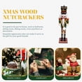 thumbnail image 4 of Miangastore Christmas Desktop Nutcracker Wooden Nutcracker Ornament Xmas Tabletop Nutcracker, 4 of 8